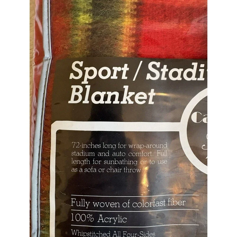 Lot 2 Carousel Mills Sport Stadium Blanket Colorfast Fiber Throw 45